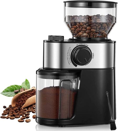 Electric burr coffee grinder