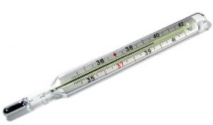 Classic glass mercury thermometer Classic glass mercury thermometer