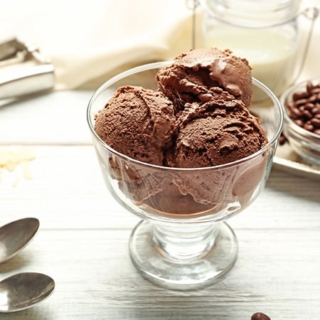 Homemade chocolate ice cream using an ice cream maker Homemade chocolate ice cream using an ice cream maker