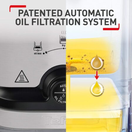 Deep fryer with automatic oil filtration system