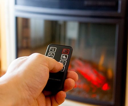 Electric fireplace remote control