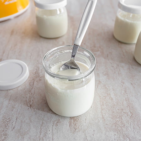 Homemade yogurt with yoghurt maker