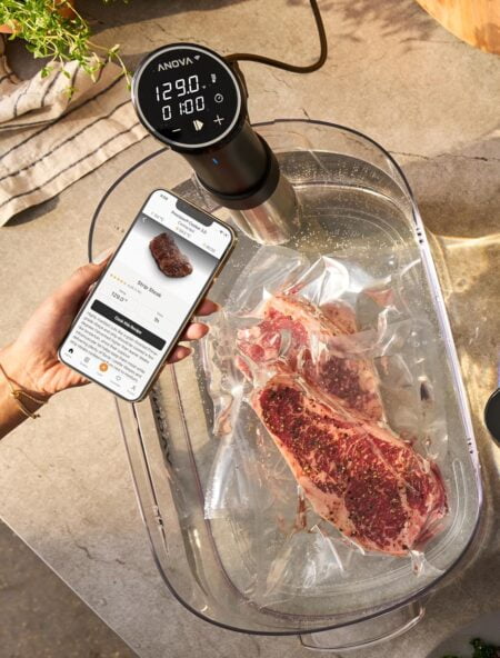 Sous vide cooker for meat and vegetables