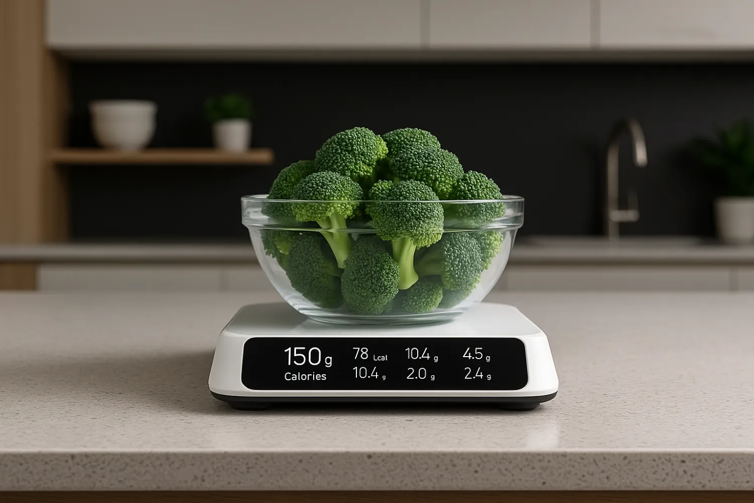 Smart kitchen scale nutrition info