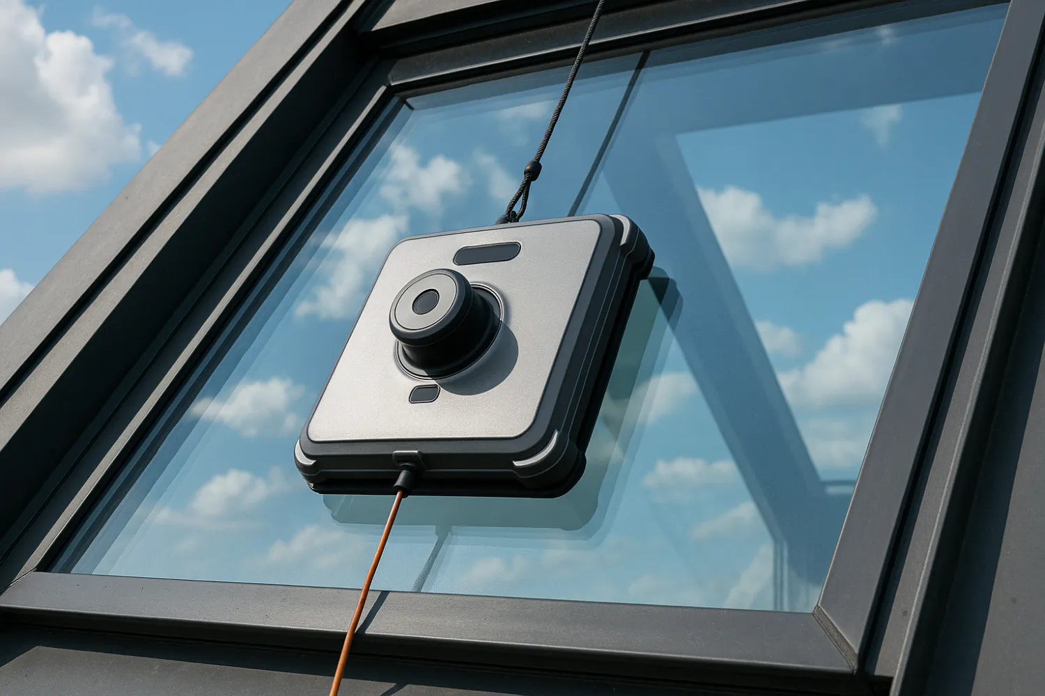 A Window Cleaning Robot on a Skylight Glass
