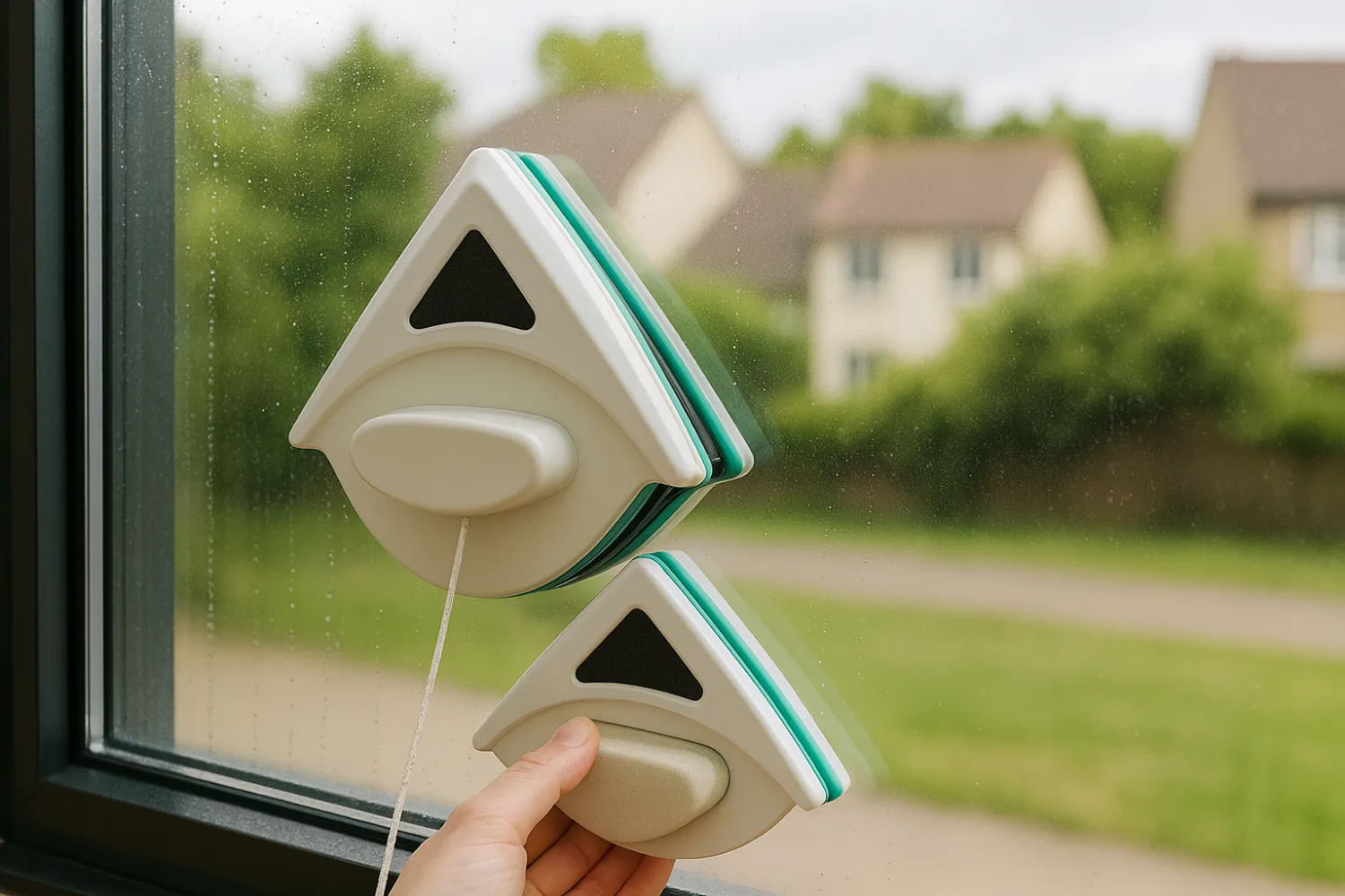 Magnetic window cleaner for spotless windows