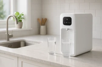 Modern Smart Water Purifier in a Stylish British Kitchen